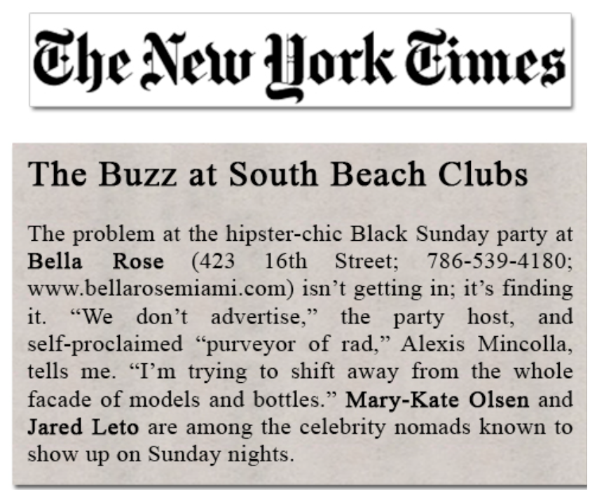 The Buzz at South Beach Clubs