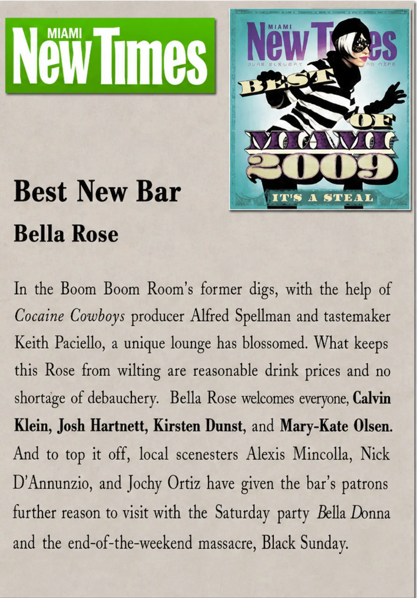 Best New Bar: Bella Rose